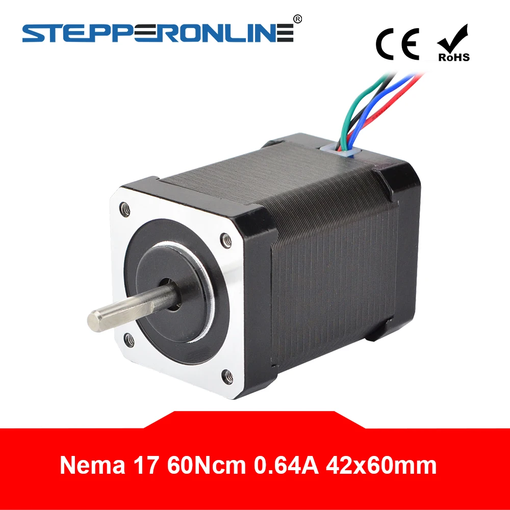 Nema 17 Stepper Motor High Torque 60Ncm(85oz.in) 42 Motor 60mm 4-lead 0.64A for CNC 3D Printer Extruder Motor