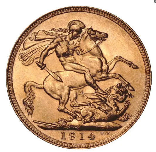Новейшая 5 шт./лот БЕСПЛАТНАЯ ДОСТАВКА 1914 британская монета соверен|coin coins|coin goldcoin