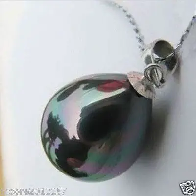 

Бесплатная доставка, качественное модное изображение> Очаровательная подвеска из черного жемчуга 14 мм с каплевидной подвеской