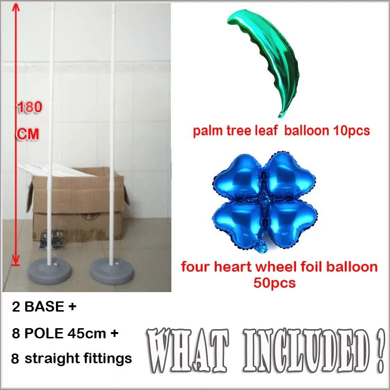 blue column Diy пальмовое дерево 180 см вынос руля кокосовый воздушный шар в форме дерева colum Свадебные украшения для вечеринок Массовая база& палочка& баллоны - Цвет: blue column