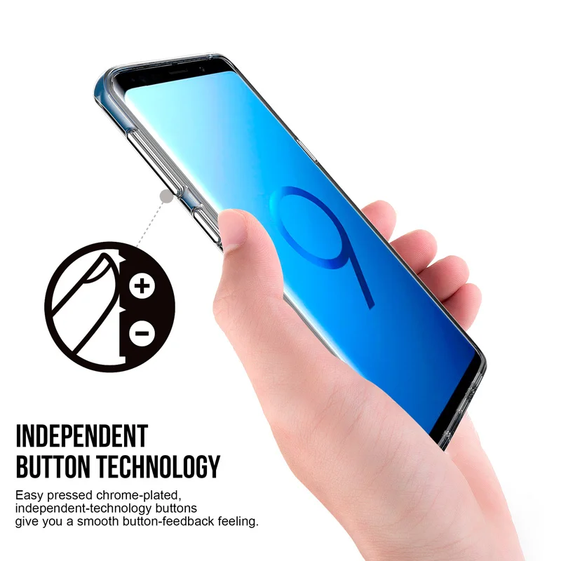 TOIKO Хирон Прозрачный чехол для samsung Galaxy S9 Plus Прозрачный жесткий чехол из поликарбоната с изображением Мягкий Гибридный бампер; TPU Защитный чехол для мобильного телефона чехлы