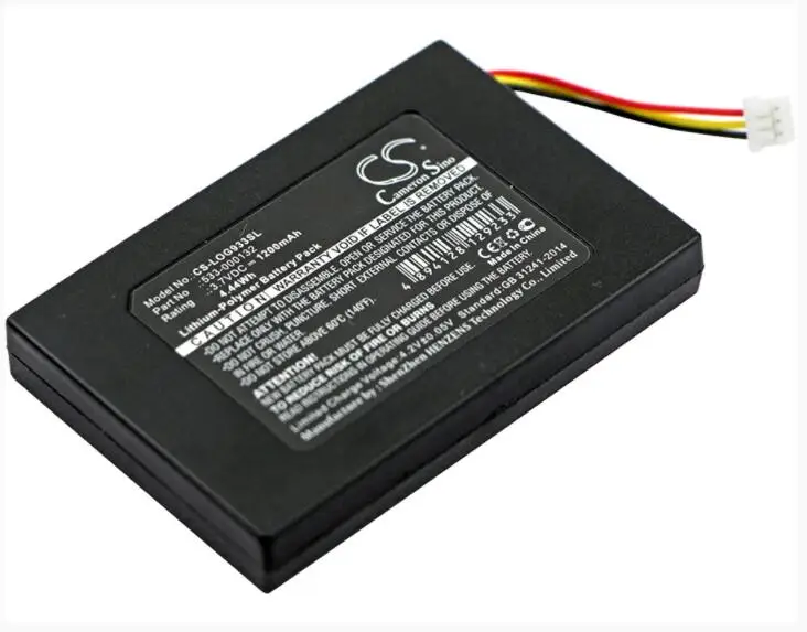 Аккумулятор Cameron Sino 1200 мАч для беспроводной гарнитуры LOGITECH G533 G933 533-000132