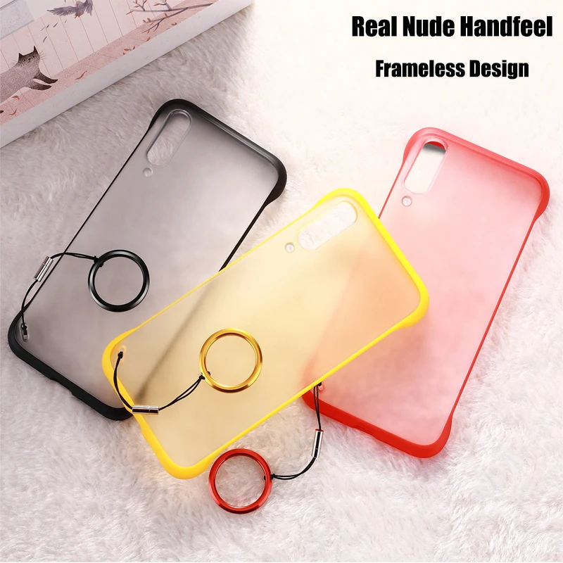 

For Xiaomi Mi 9 Case Mi9 Frameless Transparent Matte Hard Phone Case For Xioami Mi 9 SE Cover Xiaomi9 With Finger Ring Cases