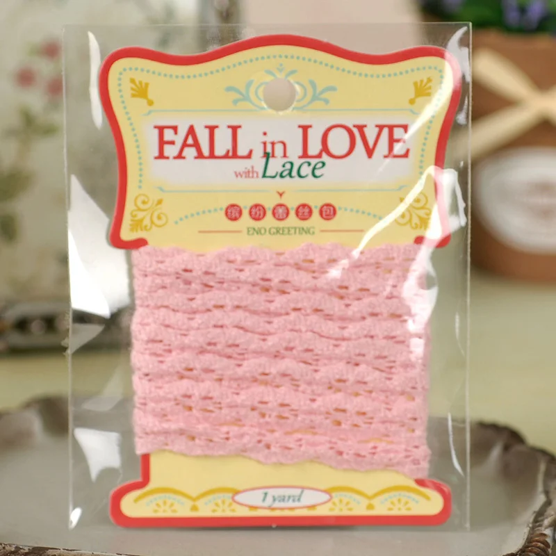 1 ярд Хлопок Кружева Пакет для скрапбукинга украшения розовый синий бежевый