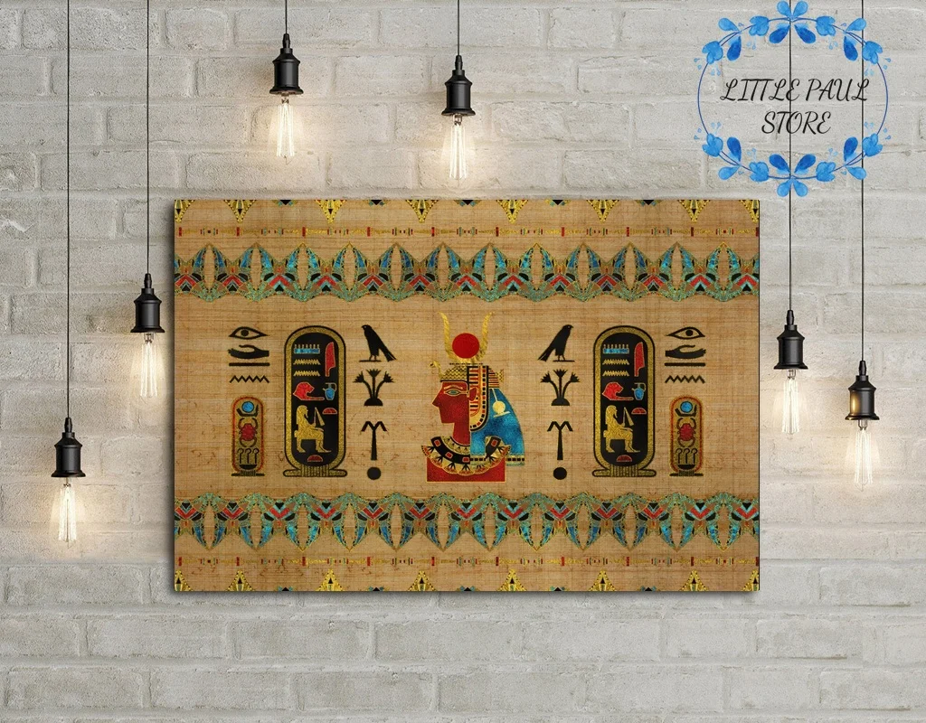 Абстрактный египетские декоративные украшения на папируса Египет богиня Eye арт