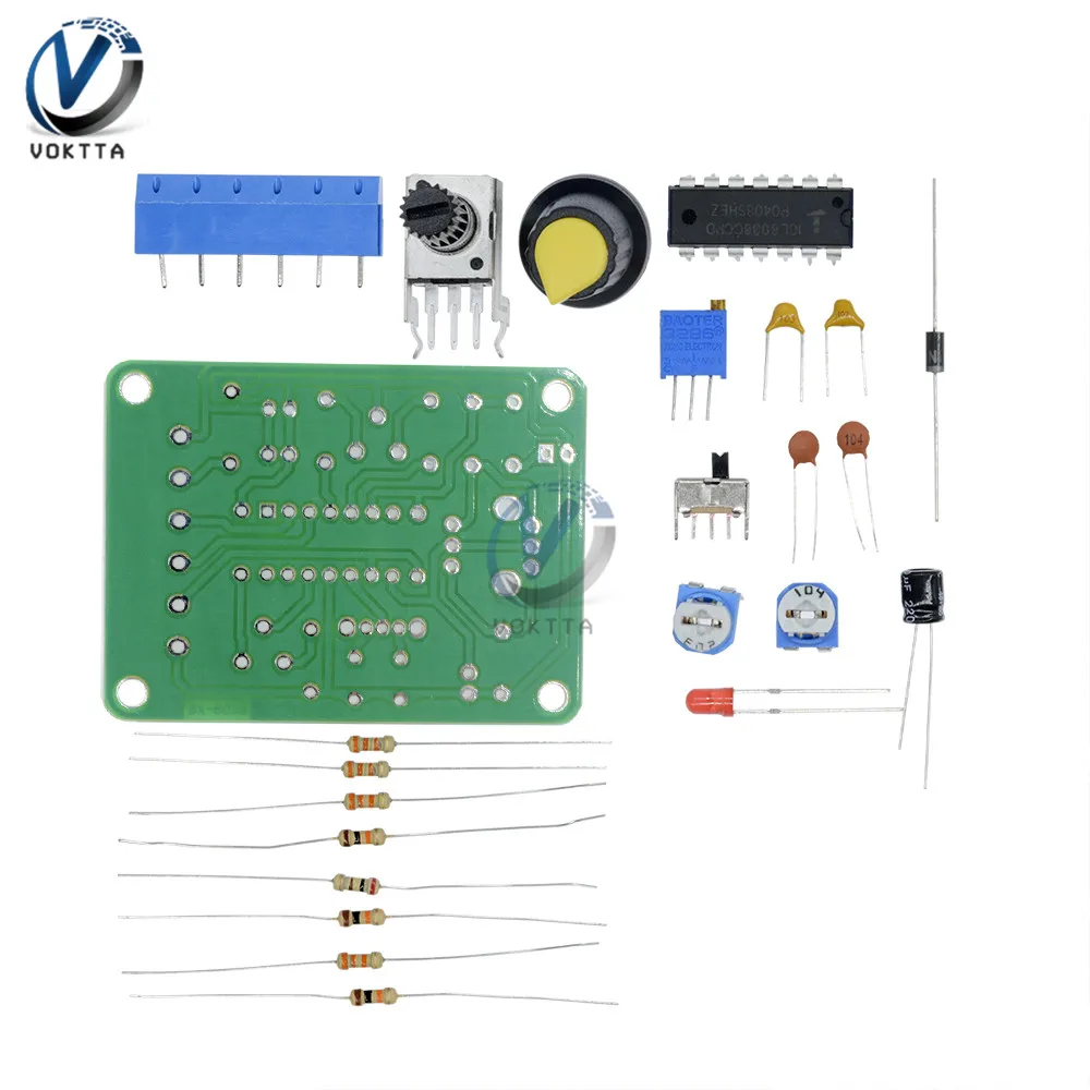 ICL8038 модуль генератора функций DIY Kit генератор сигналов треугольник квадратный выходной дисплей амплитуда частоты синтезатор