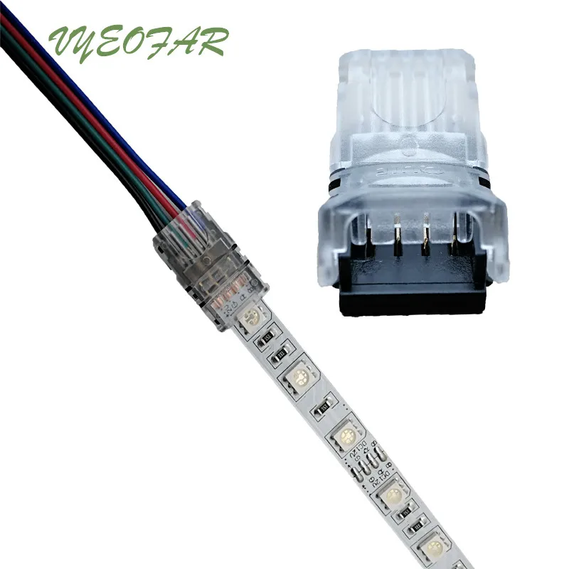 10 шт. 4 контактный разъем для светодиодной ленсветодиодный RGB мм ленты SMD 5050 клеммы