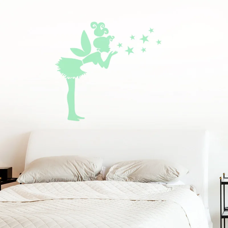 Светящиеся Звездные настенные наклейки для детских комнат Серебристое свечение