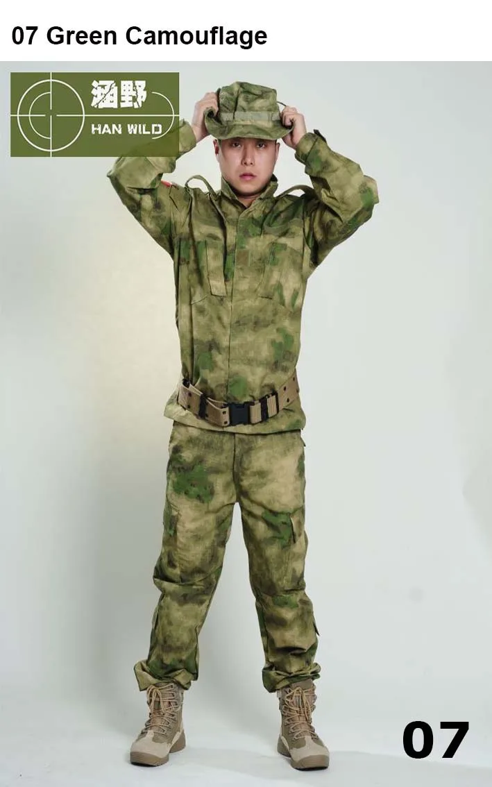 Хорошее качество армейская снайперская камуфляжная одежда военная USMC тактическая охотничья стрельба костюм армейская тренировочная форма - Цвет: 07