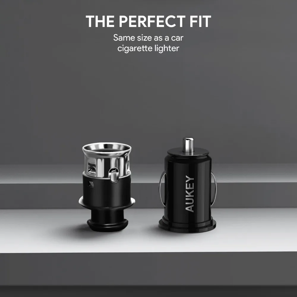 Автомобильное зарядное устройство AUKEY Fast Dual port 4.8A USB для мобильного телефона Xiaomi