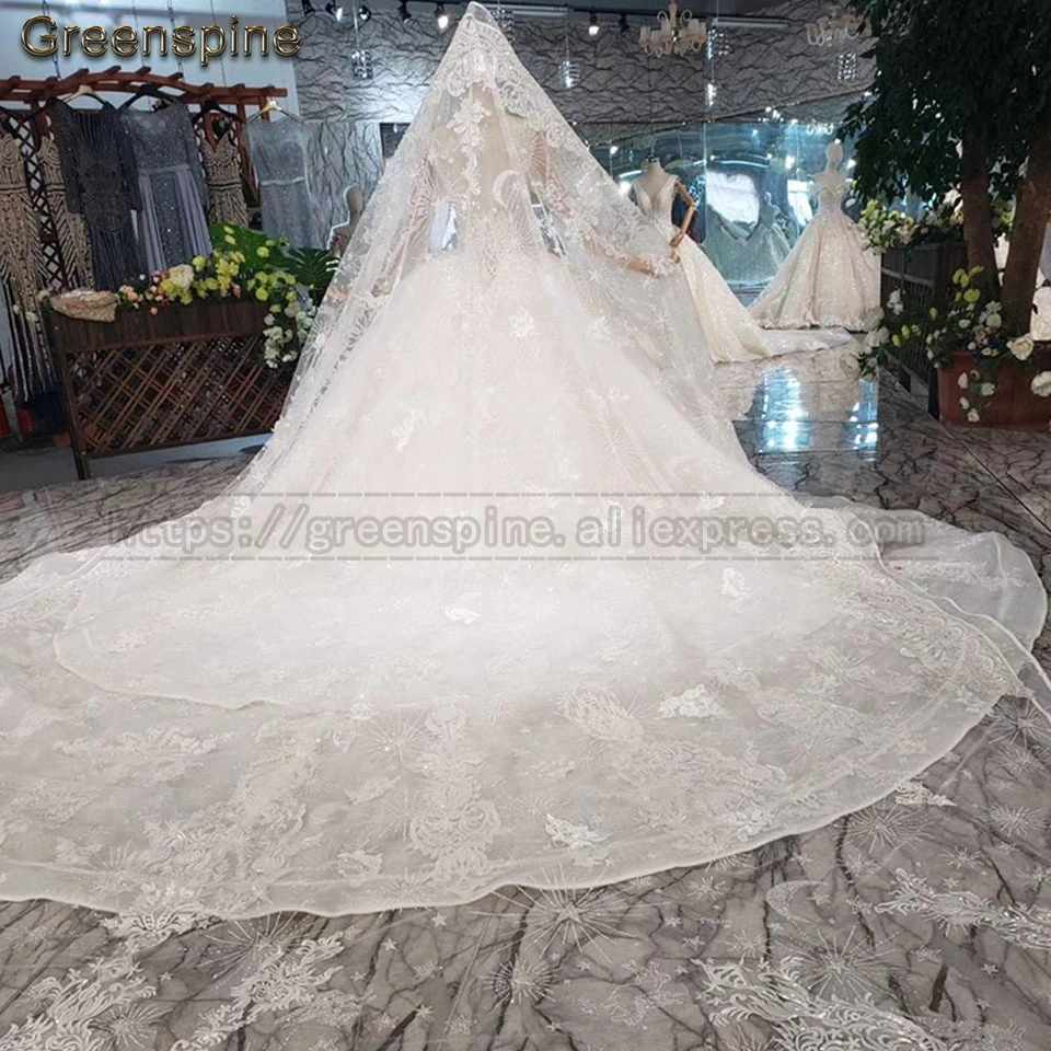 Зеленое винтажное индийское свадебное платье Vestido Sposa мусульманское свадебное платье с длинным рукавом Роскошные кружевные свадебные платья с бисером