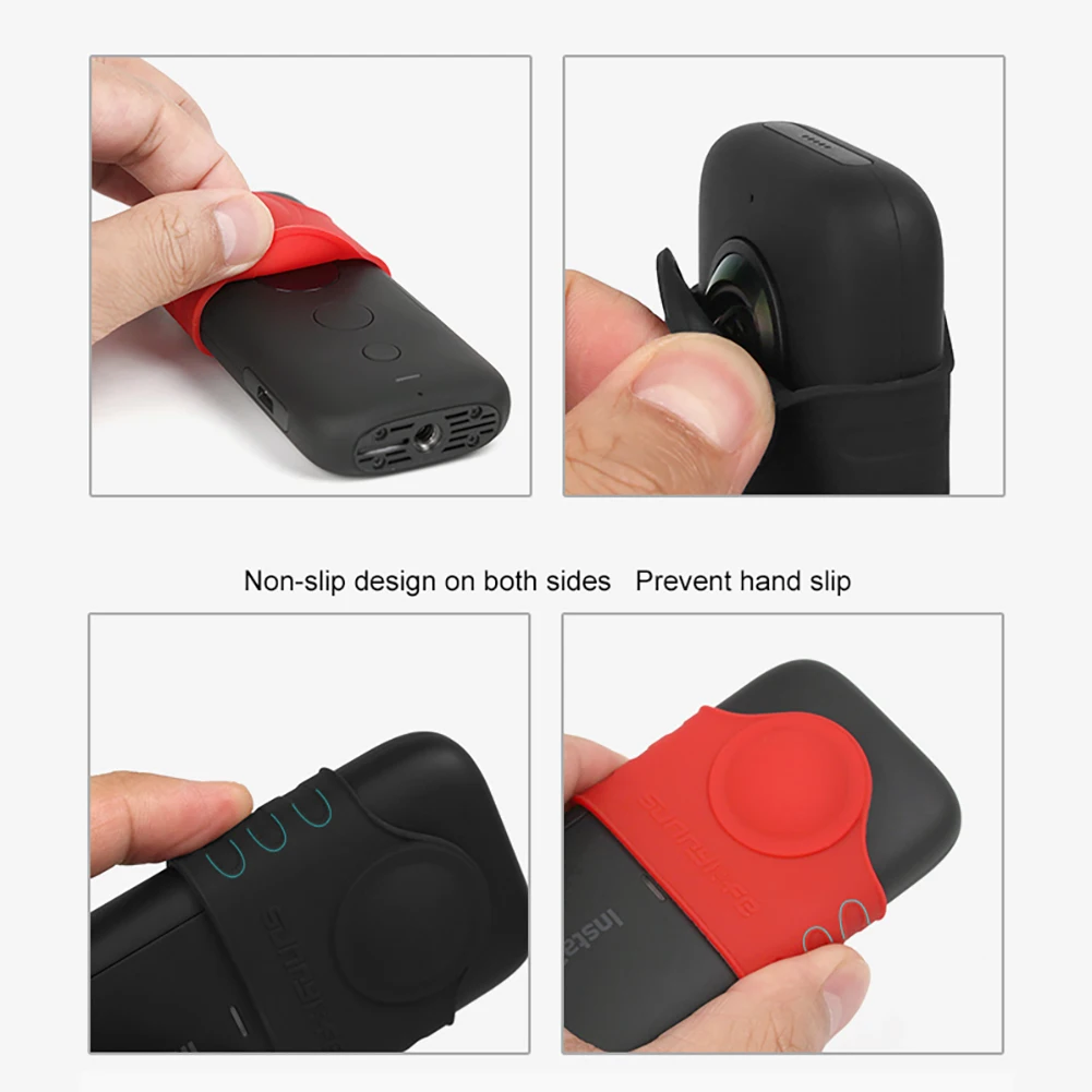 2 Colors Silicone Fisheye Lens Protector Cover Insta360 One X Camera Case for Insta 360 one x Accessories sale | Электроника