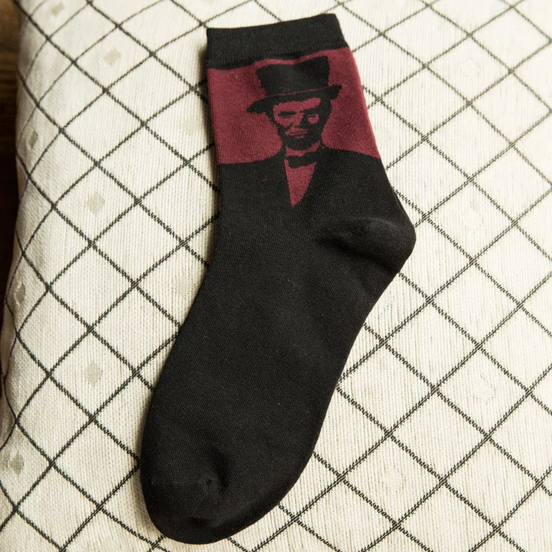 2017 новое поступление Осень-зима мужские модные джентльменские хлопковые носки с