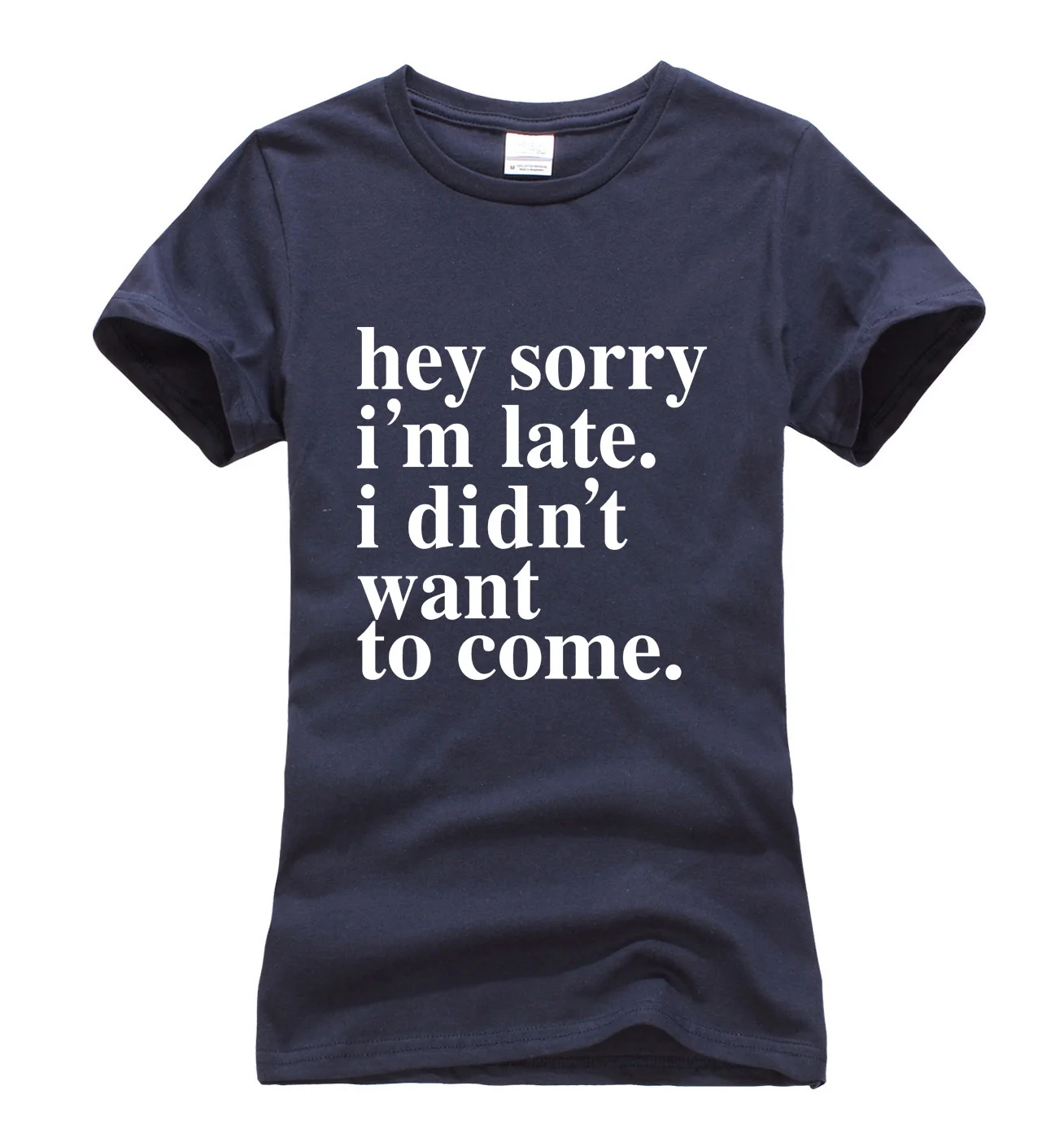 Мне очень жаль что я опоздала. Я не хотел прибыть. Забавная футболка Новое