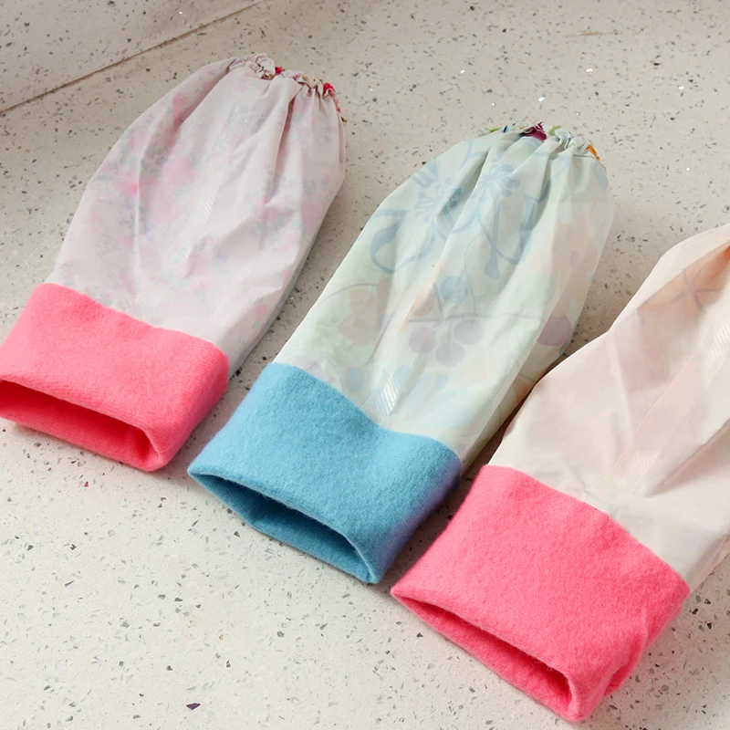 Водонепроницаемые перчатки для мытья посуды ORZ бытовые зимние теплые резиновые с