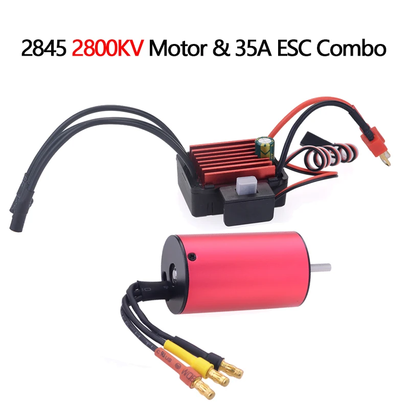 2845 2800KV 35A KK водонепроницаемый 2845 2600KV 2800KV 3100KV 3800KV 4000KV бесщеточный двигатель w/35A ESC для Traxxas HSP 1/12 RC багги-монстр бездорожье - Цвет: 2845 2800KV 35A