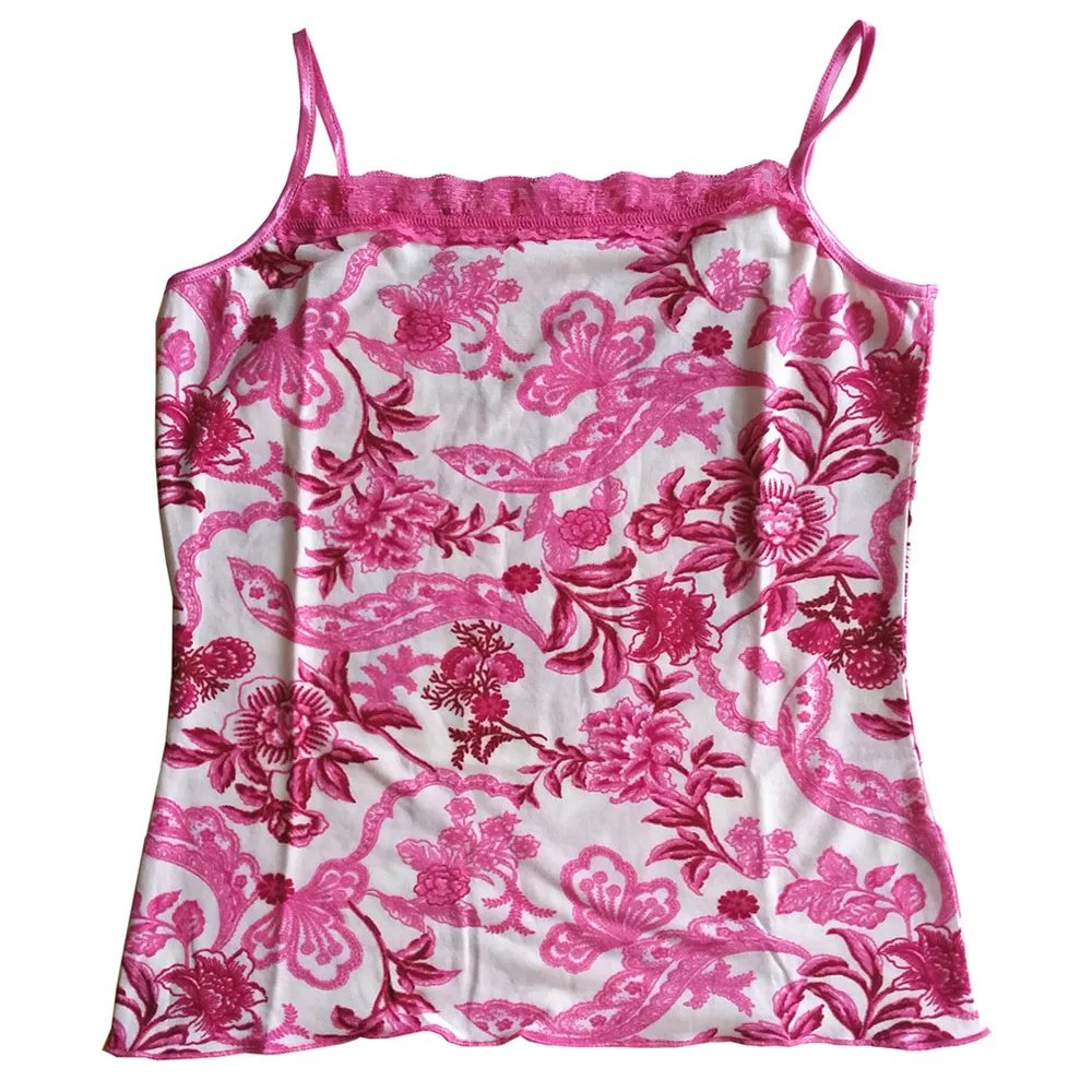 Летняя женская блузка с цветочным принтом Женская Повседневная без рукавов|tank tops