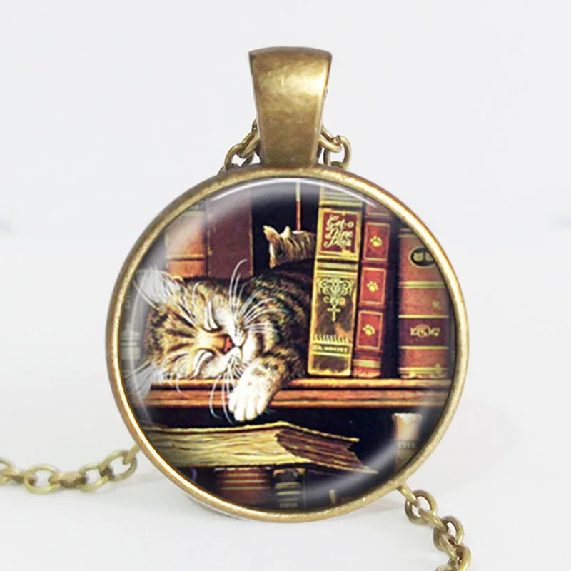 Ожерелье-книжка для библиотеки в винтажном стиле подарок учителей и