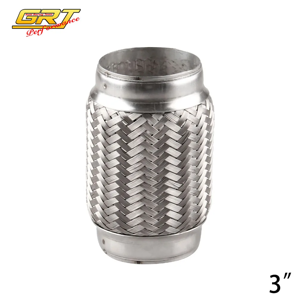 2 &quotx 6&quot/2 5x6 &quot/3&quot x 6 &quotНержавеющая сталь выхлопной трубы Flex двойная оплетка