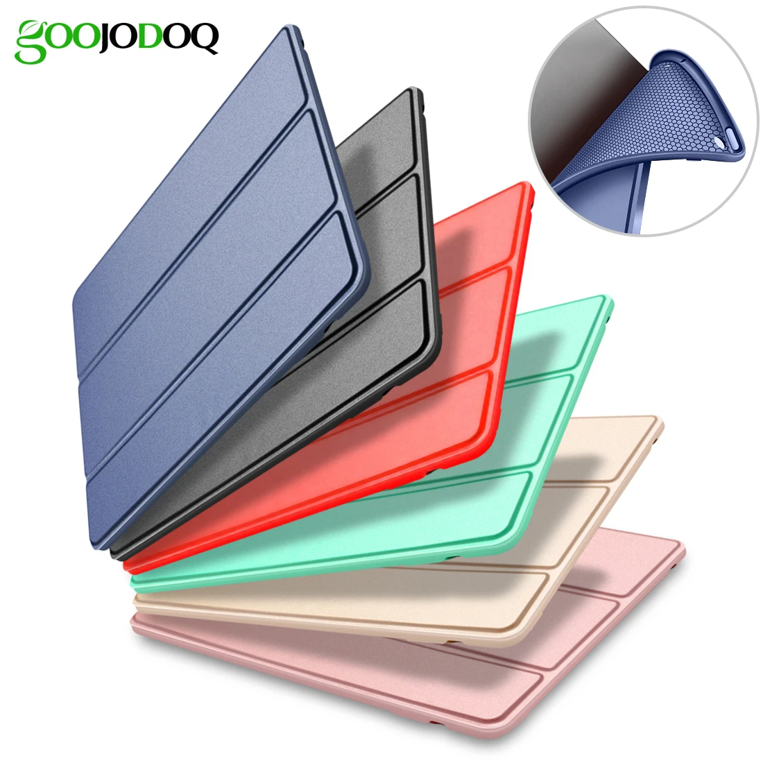 Для iPad Pro 9,7 силиконовый чехол ТПУ Мягкий GOOJODOQ смарт-чехол для Apple iPad Pro 9,7 дюйма Чехол Funda A1673/A1674/A1675