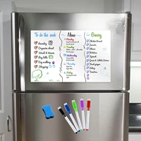 a3 magnetic dry wipe whiteboard 5 markers pen 1 eraser fridge magnet sticker organizer planner reminder board notepad sheet list