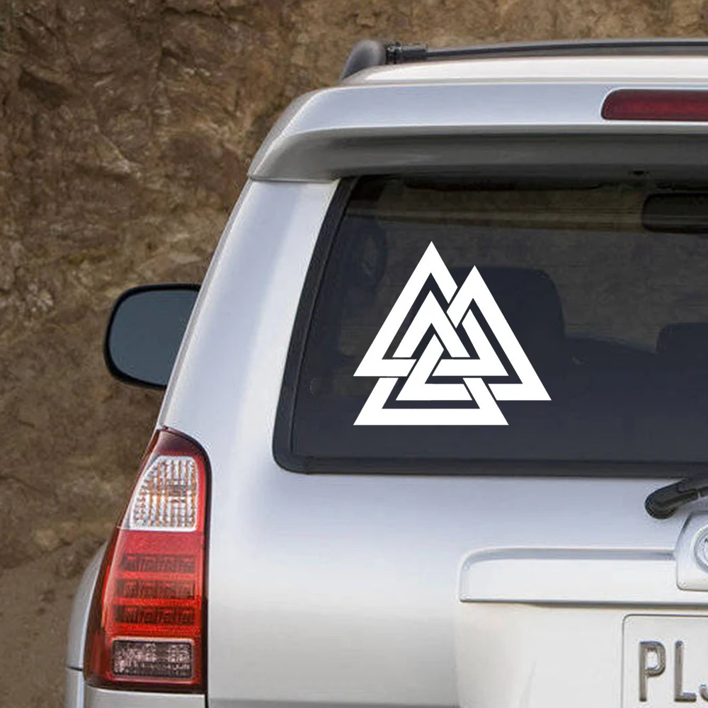 14х13 см уникальные автомобильные наклейки Valknut виниловая переводная наклейка для