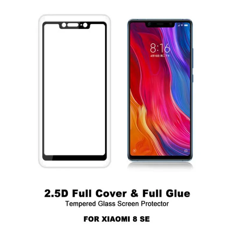 Защитное стекло для Xiaomi mi8 закаленное с полным покрытием | Мобильные телефоны и