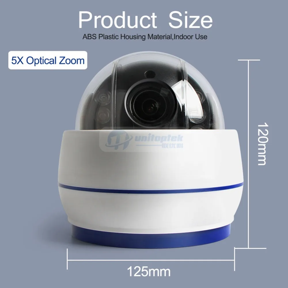Беспроводная купольная PTZ ip-камера Wi-Fi HD 1080P 2MP 5X Zoom 2 7-13 5 мм домашняя