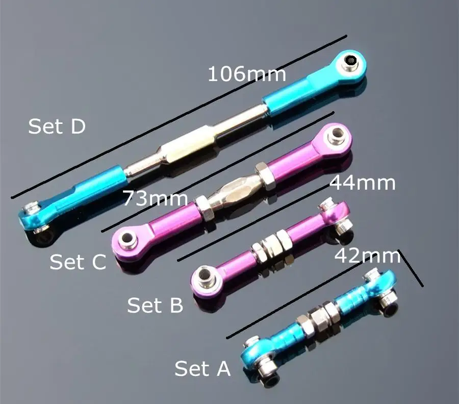 1 шт. Регулируемая Тяговая тяга рулевые стержни рычаг M3 резьбовое отверстие для