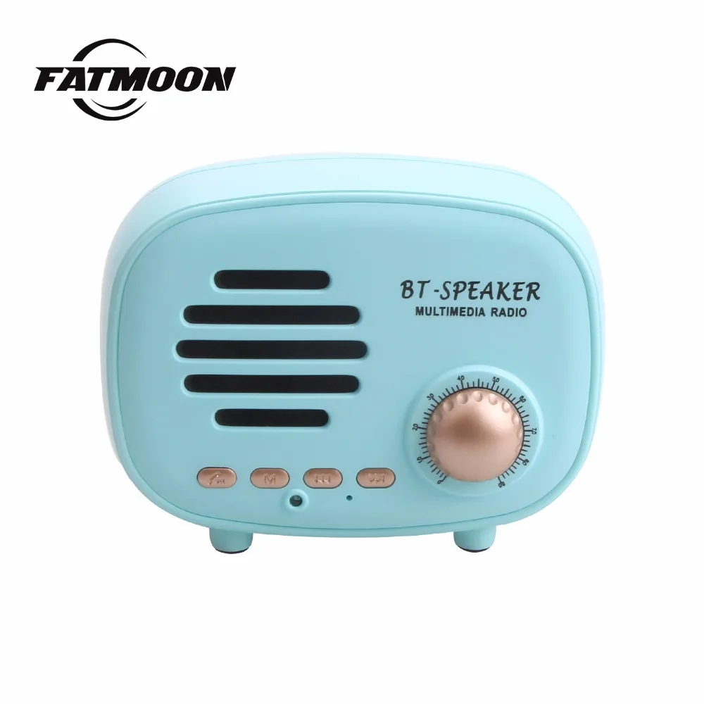 FATMOON Q108 Bluetooth Динамик мини Портативный Беспроводной Саундбар Винтаж fm Радио mp3
