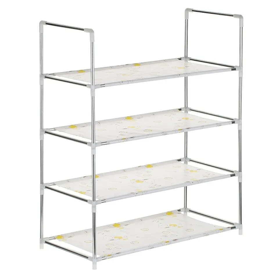 4-Tier Multicolor Многофункциональный 4/5/6 ярусная полка для обуви книга Органайзер Домашний для хранения обуви стойки Шкаф с полками большие штабелируемые полки держит - Цвет: 4-Tier Multicolor