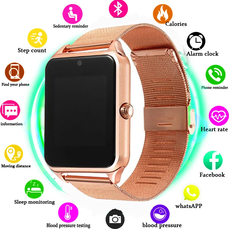 Smart Watch GT08 Plus Metal Strap Bluetooth Wrist Smartwatch Support Sim TF Card Android&ampIOS Multi-languages PK S8 Z60 P68 |