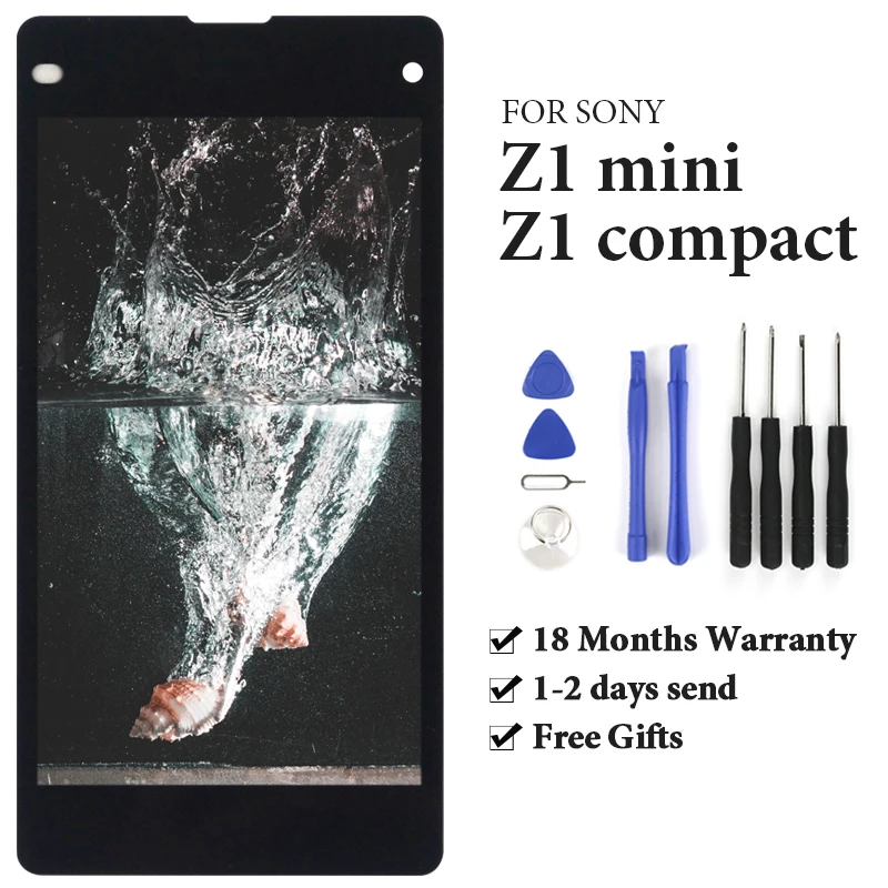ЖК дисплей с сенсорным экраном и рамкой для Sony Xperia Z1 Mini сменный Compact C6902 C6906|Экраны