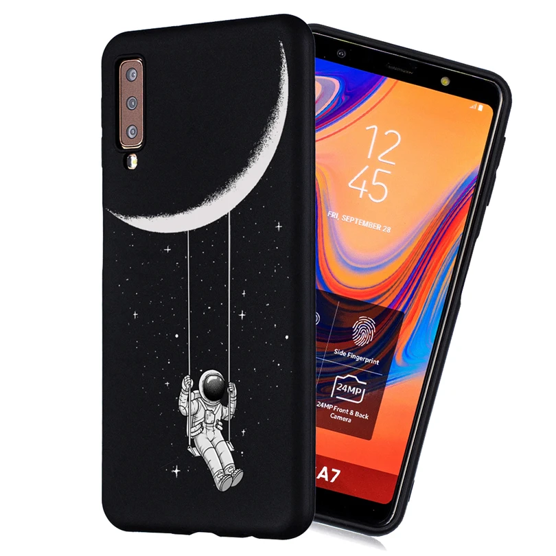 Slim TPU Case For Samsung Galaxy A5 A6 A6+ A7 A750 A8 Plus A9 2018 Silicone Painted Cover |