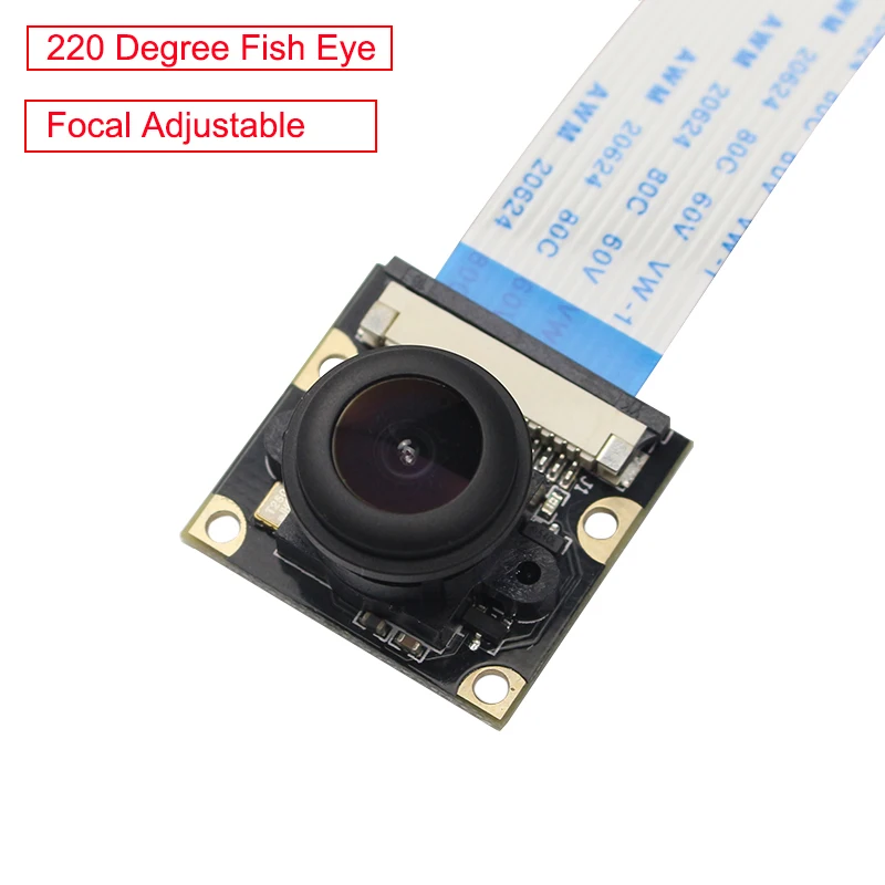 Raspberry Pi 220 градусов модуль камеры рыбий глаз объектив с регулируемым фокусом OV5647