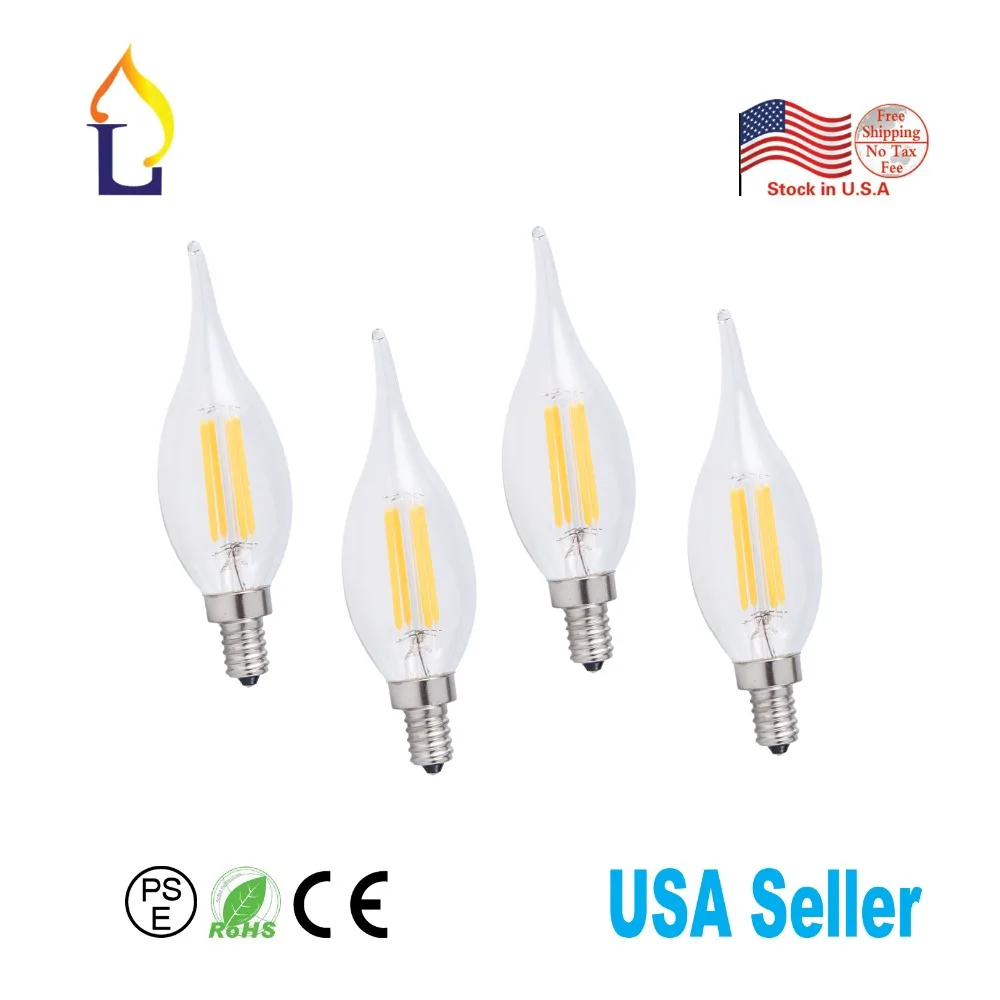 Made in China Dimmable Candelabra LED Bulbs 2700K Flame Tip E12 Bulb for Indoor Lamp | Лампы и освещение
