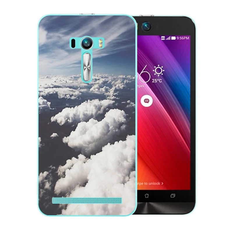 Мягкая задняя крышка для Asus Zenfone Selfie ZD551KL 5 дюймов с пейзажным узором силиконовый