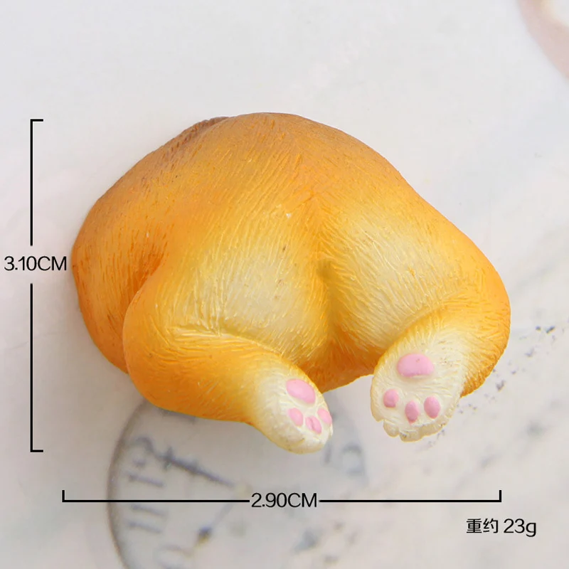 Милый 3D лежащий корги собака задница мультфильм животное креативные магниты на