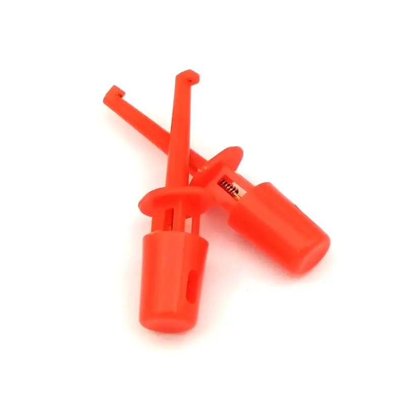 20pcs/lot New Mini Test Hook Probe Spring Clip for PCB SMT/SMD IC D20 Cable Welding Multimeter Lead Wire Black and Red | Инструменты