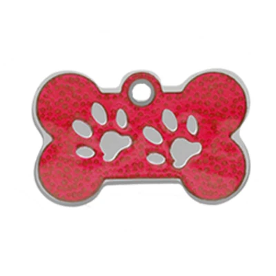 Red PAWFECT собака ID метки персонализированный ошейник для питомца подвеска симпатичное ожерелье аксессуары для щенков собак кошек выгравированное имя телефонные метки - Цвет: Red