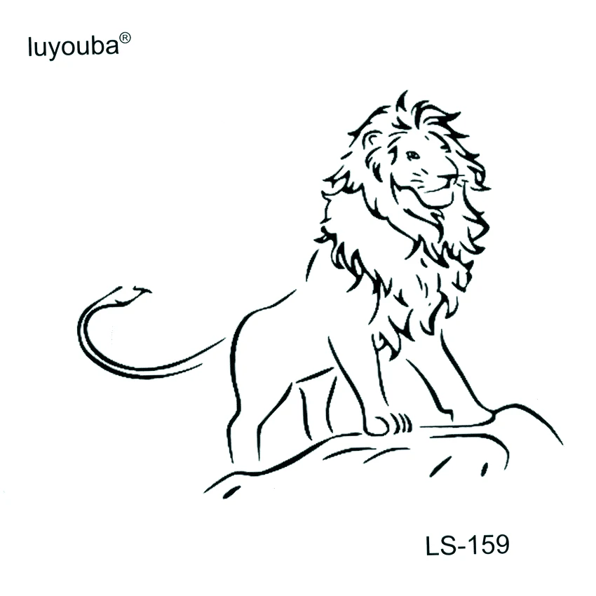 

Lion King Waterproof Temporary Tattoos Men The King Of Animals Fake Tattoo The flash Tatoo Stickers Harajuku Kids Tattoo