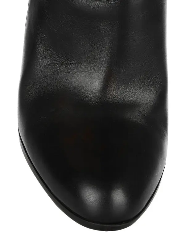 Bota feminina/роскошные женские сапоги до колена на высоком каблуке 10 см черные кожаные