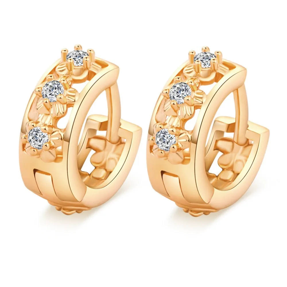 Женские серьги кольца с австрийским фианитом и кристаллом|huggie earrings|earrings huggieshoop