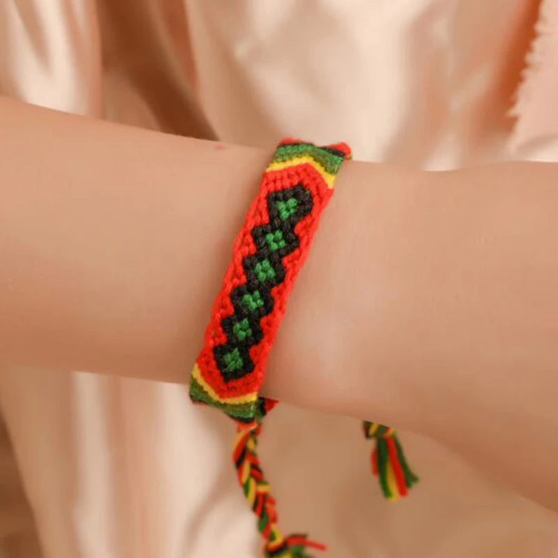 10 стилей богемный браслет дружбы плетеная веревка Красочные Ретро Ручной Работы