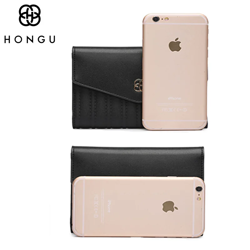 HONGU роскошные клатчи кожаные сумки для женщин кошелек в полоску отделение