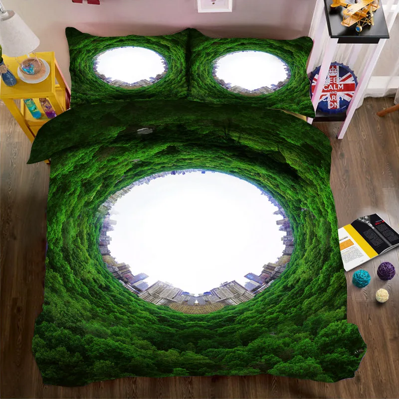 Набор постельного белья Morden 3D Green jungle пододеяльник двуспальный двойной размер