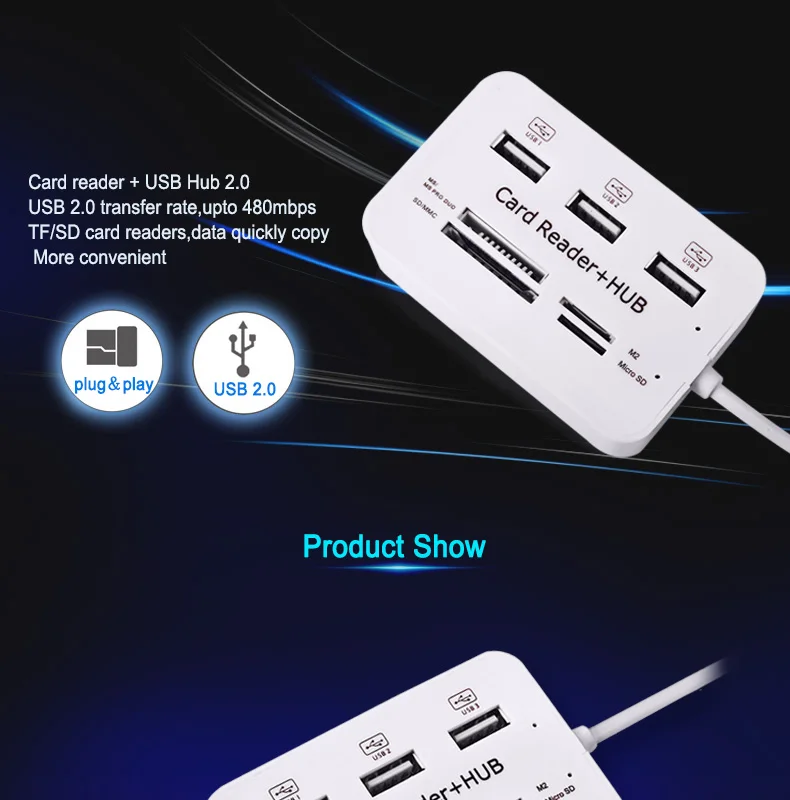 Micro USB хаб 3.0 Combo 3 Порты card reader высокое Скорость USB разветвитель All In One USB 3.0 концентратор или компьютер Интимные аксессуары Тетрадь