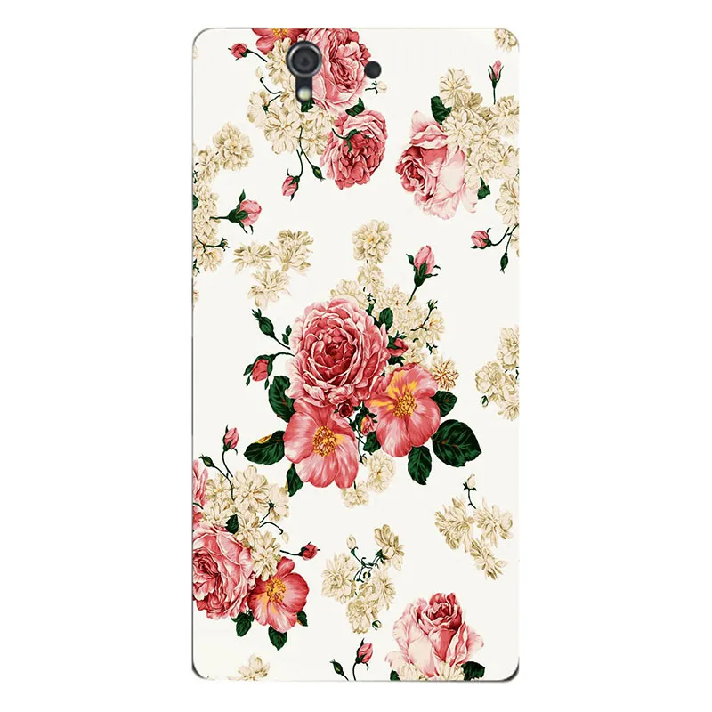 Чехол для sony Xperia Z L36h L36i C6601 C6602 C6603 цветок мультфильм листья керамика тяжелых