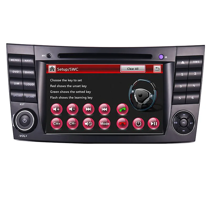 7 "сенсорный экран автомобильный dvd-плеер с экраном для Mercedes Benz e-класс E200 E220 E300