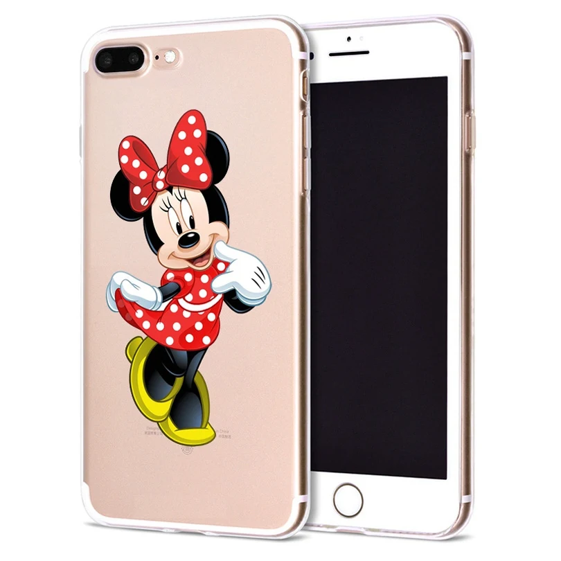 Чехол для Apple iPhone 6 6S 7 Plus X 10 милый мягкий чехол из ТПУ с Минни Оригинальный 8 B313 |